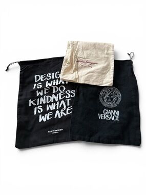 Dustbag bundle:Kurt Geiger-Gianni Versace-Salvatore Ferragamo